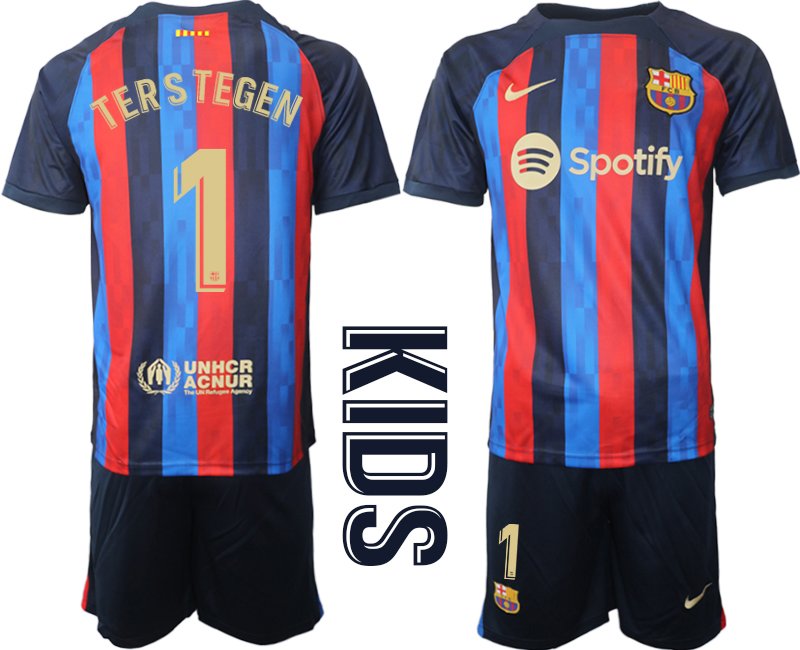 Ter Stegen 1 FC Barcelona Dri-FIT Heimtrikot 2022/23 Kinder