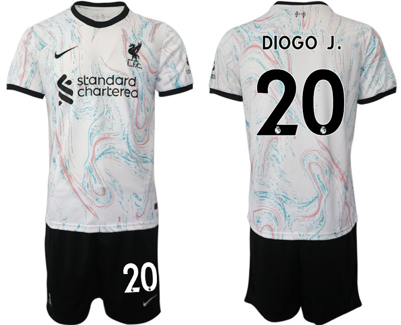 Herren Fußballtrikots FC Liverpool 2022-23 Auswärtstrikot mit Aufdruck Diogo J. 20