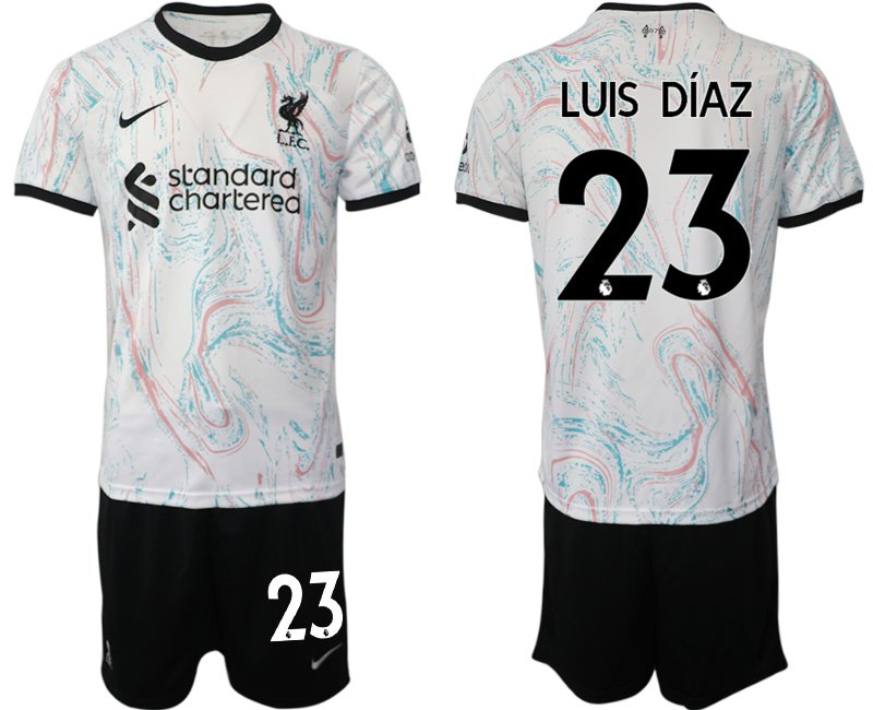 Herren Fußballtrikots FC Liverpool 2022-23 Auswärtstrikot mit Aufdruck Luis Díaz 23