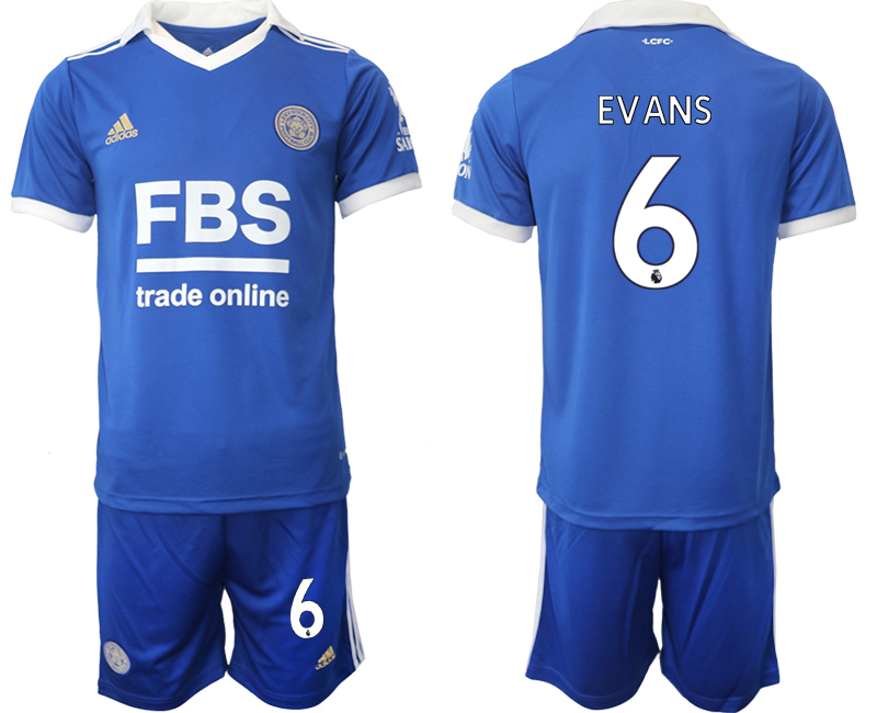 Herren Leicester City 2022-23 Heimtrikot blau - EVANS 6