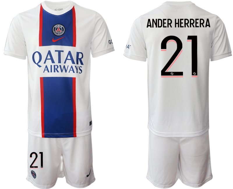 Herren Paris Saint Germain Ausweichtrikot 2022-23 PSG Qatar Airways Third Kits ANDER HERRERA 21