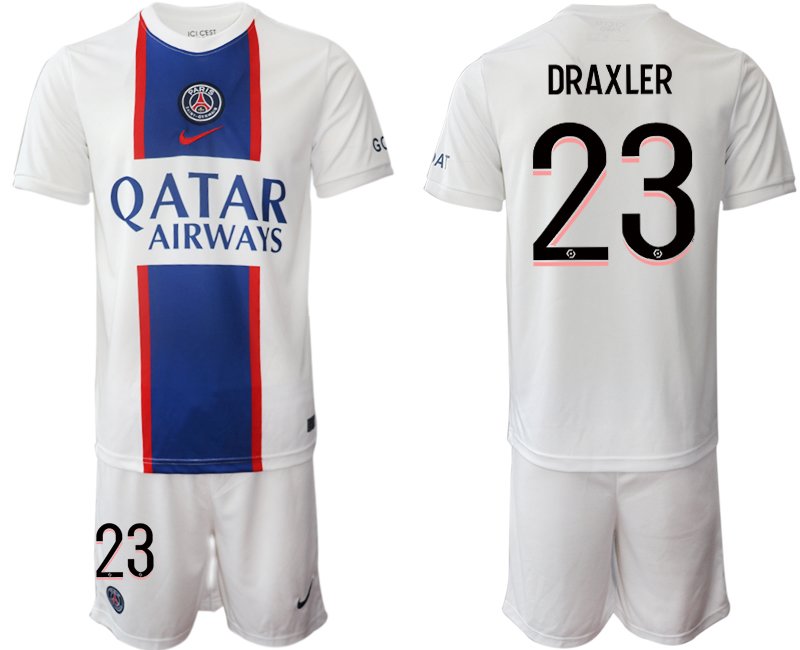 Herren Paris Saint Germain Ausweichtrikot 2022-23 PSG Qatar Airways Third Kits Draxler 23