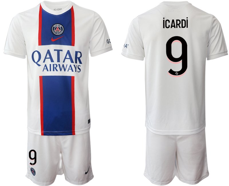 Herren Paris Saint Germain Ausweichtrikot 2022-23 PSG Qatar Airways Third Kits ICARDI 9