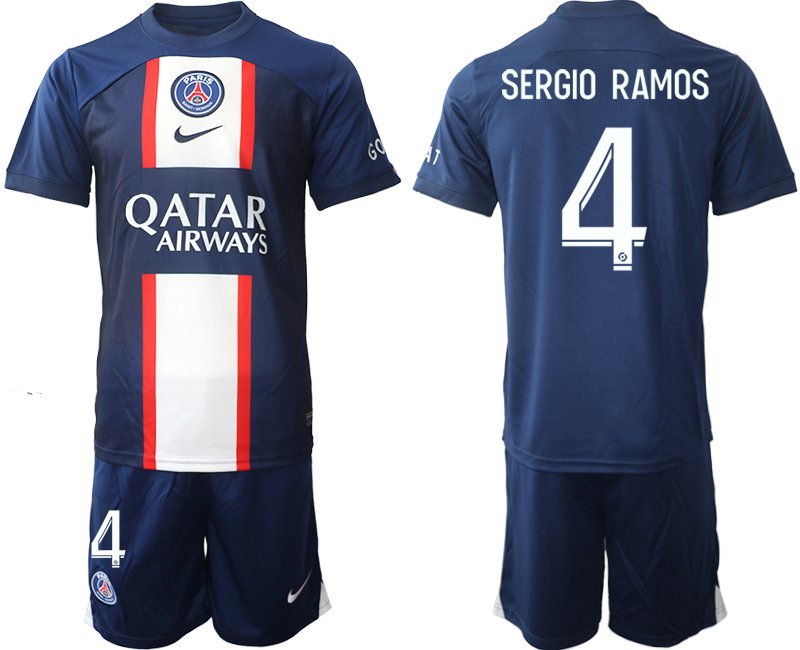 Herren Paris Saint Germain Heim Trikot Qatar Airways 2022/23 PSG - SERGIO RAMOS 4