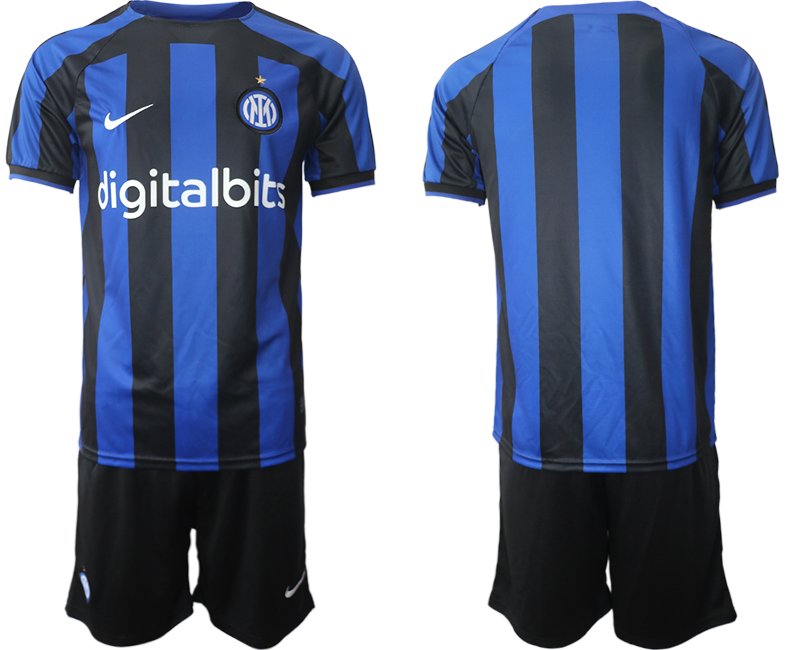 Inter Mailand Heimtrikot 2022/2023 Fußballtrikot in schwarz und blau - Herren