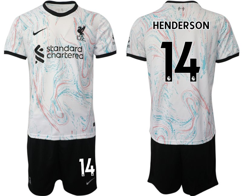 Kaufe neue Fußballtrikots Herren FC Liverpool 2022-23 Auswärtstrikot mit Aufdruck HENDERSON 14