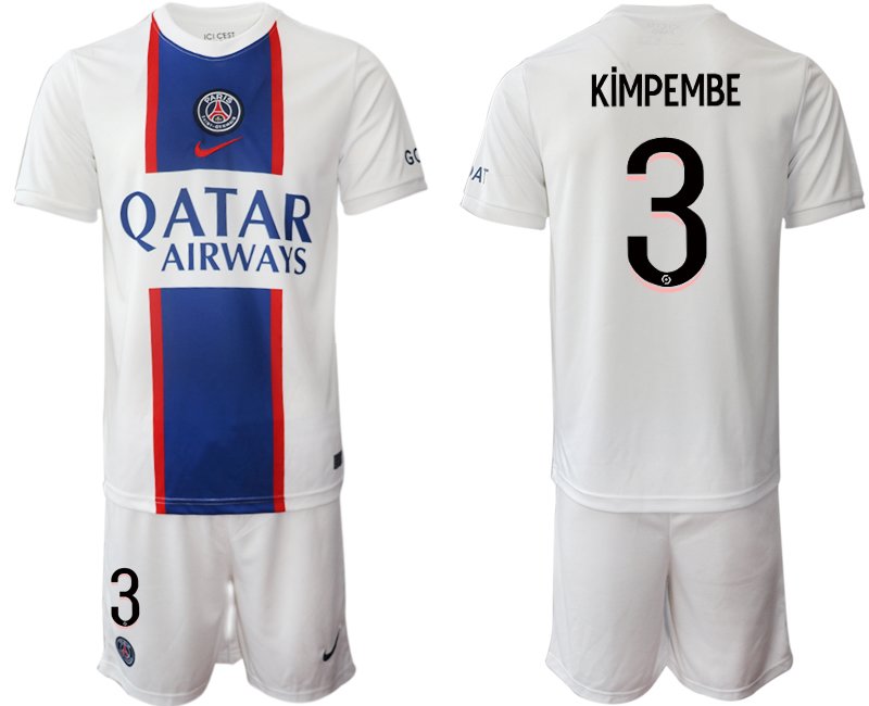 KiMPEMBE 3 Paris Saint Germain Ausweichtrikot 2022-23 PSG Qatar Airways Third Kits - Herren