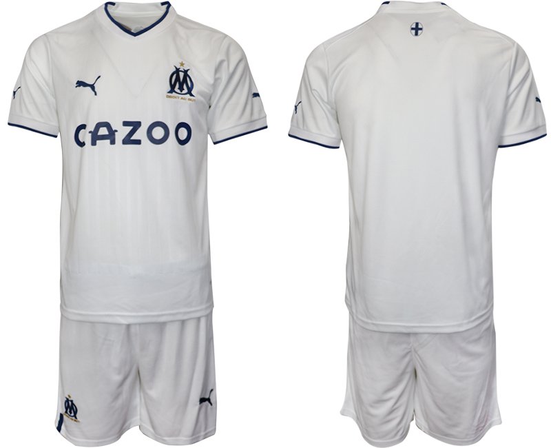 Neue Fußball-Trikots Herren Olympique de Marseille 2022-2023 Heimtrikot weiß