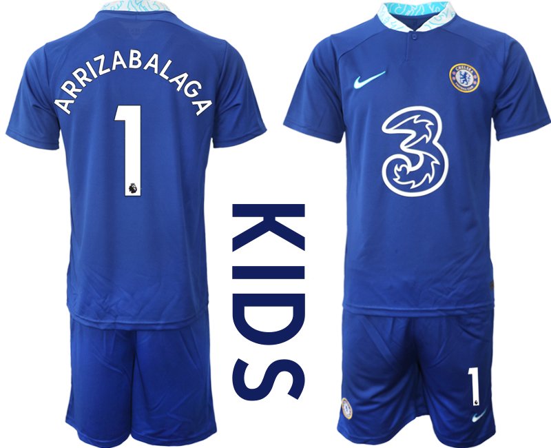 Neue Trikot Kinder Chelsea Heimtrikot für 2022-23 - Arrizabalaga 1