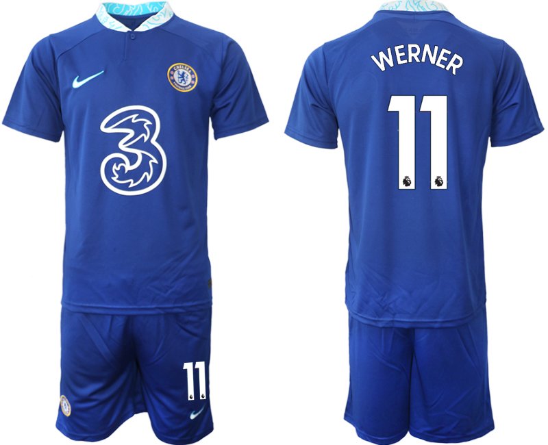 Neuen Trikot Herren Chelsea FC Heimtrikot 2022-23 blau Kits - Werner 11