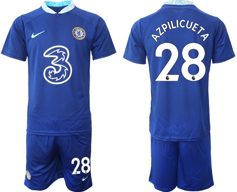 Neuen Trikots AZPILICUETA 28 Chelsea FC Heimtrikot 2022-23 blau Kits Herren