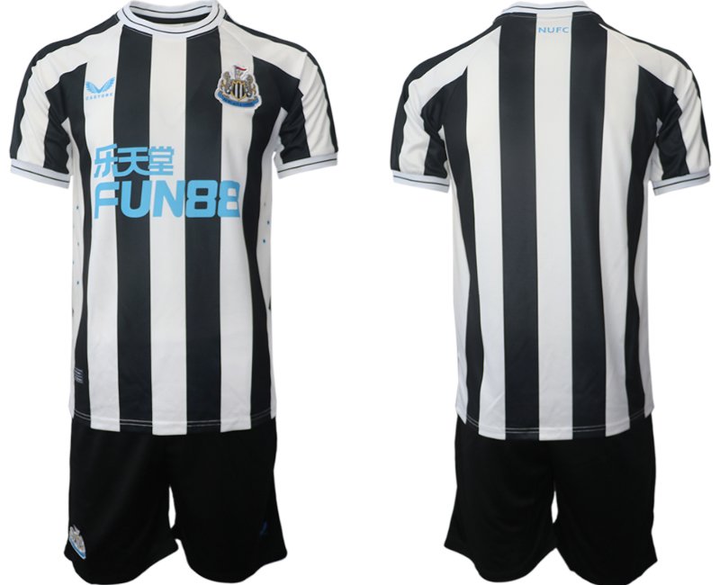 Newcastle United 2022-23 Heimtrikot weiß schwarz Neuen Fußballtrikot Herren