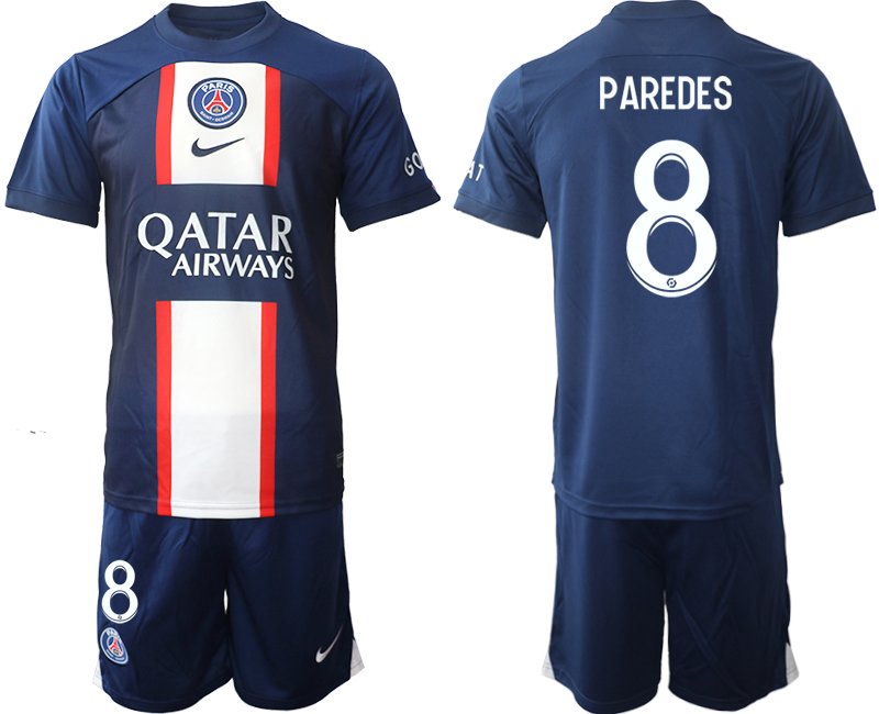 PAREDES 8 Paris Saint Germain Heim Trikot Qatar Airways 2022-2023 PSG - Herren