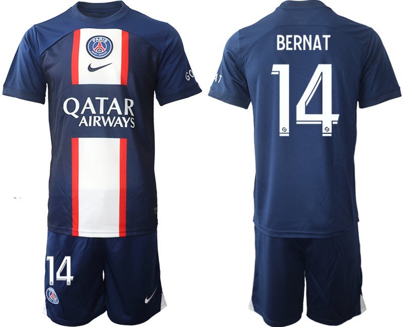 Paris Saint Germain Herren Heimtrikot Qatar Airways 2022-2023 PSG - BERNAT 14