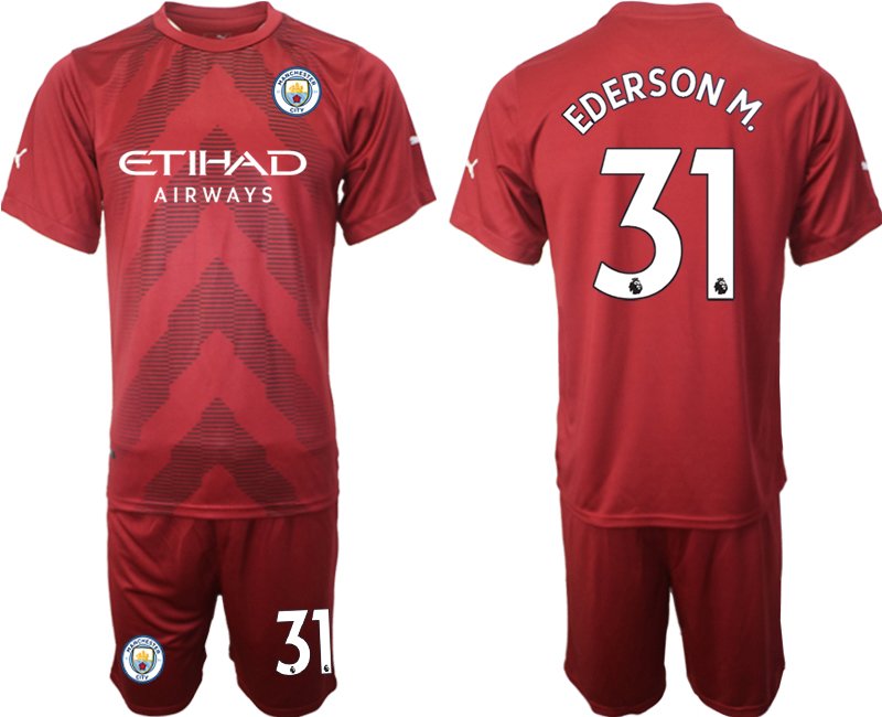 Ederson M. 31 Manchester City F.C. 2022-23 Torwarttrikot für Herren