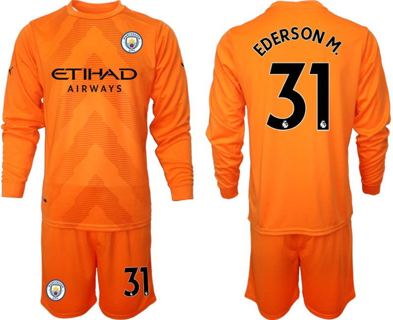 Ederson M. 31 Manchester City Heimtorhütertrikot 2022-23 Langarm - Herren