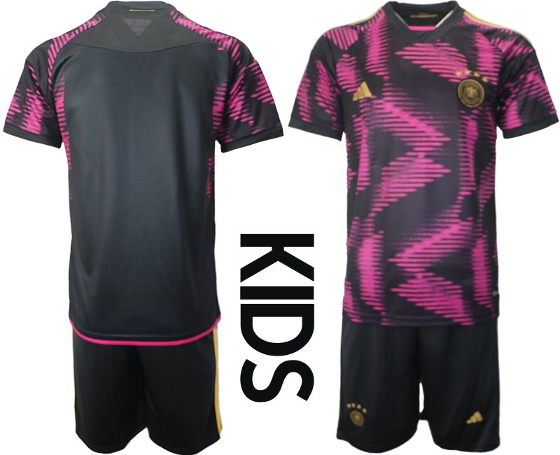 Kinder Deutschland Auswärtstrikot DFB WM 2022 Away Trikot