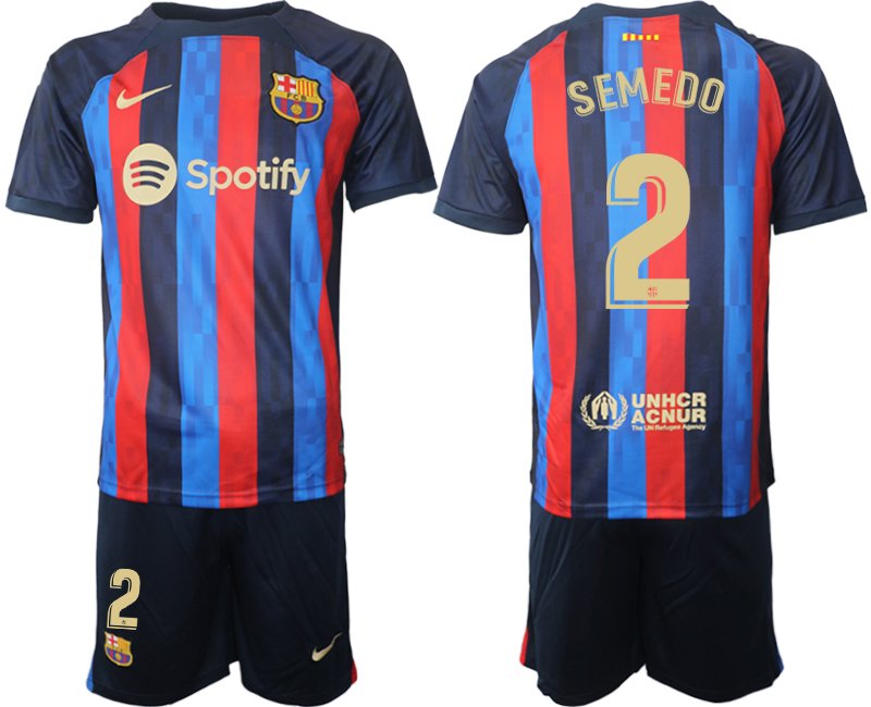 Semedo 2 FC Barcelona 2022-23 Heimtrikot dunkelblau goldene - Herren