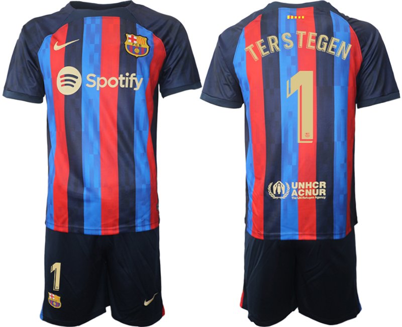 Ter Stegen 1 FC Barcelona 2022-23 Heimtrikot dunkelblau - Herren