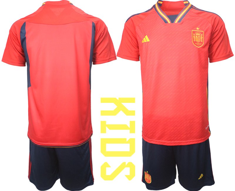 Kinder Spanien Heimtrikot Fußball-WM 2022