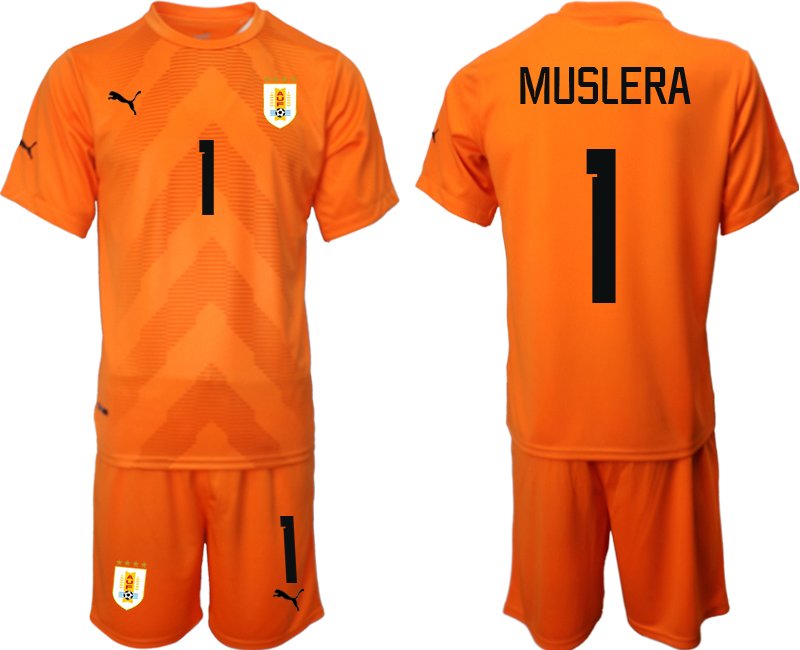 Muslera 1 Uruguay Trikot WM 2022 Torwarttrikot Orange - Herren