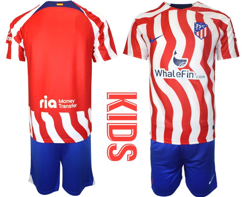 Atlético Madrid 2022-23 Heimtrikot -Kinder