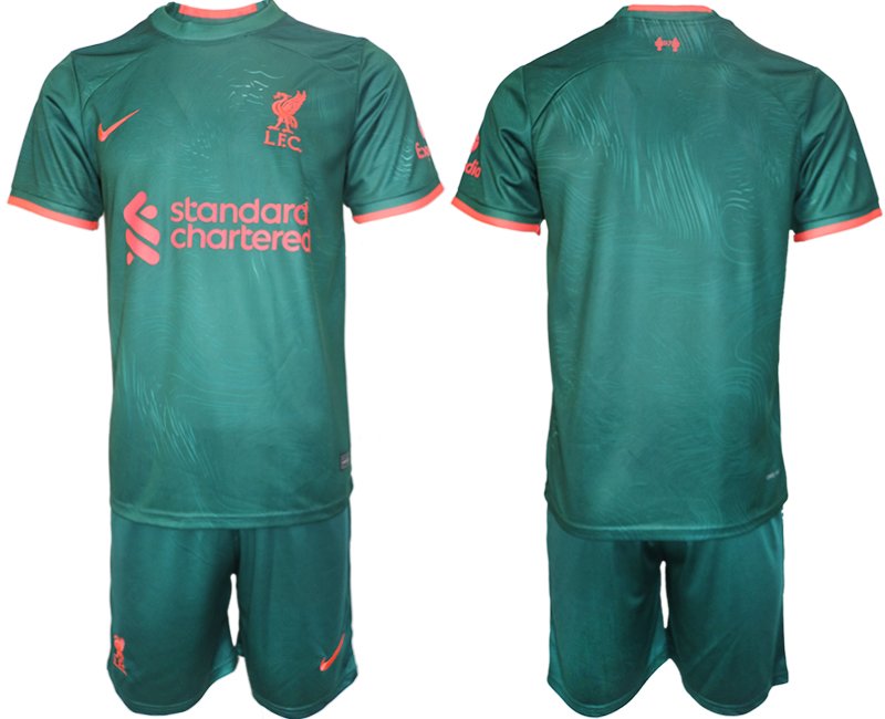 Liverpool FC Herren Ausweichtrikot 22/23 T-Shirt Grün günstig kaufen