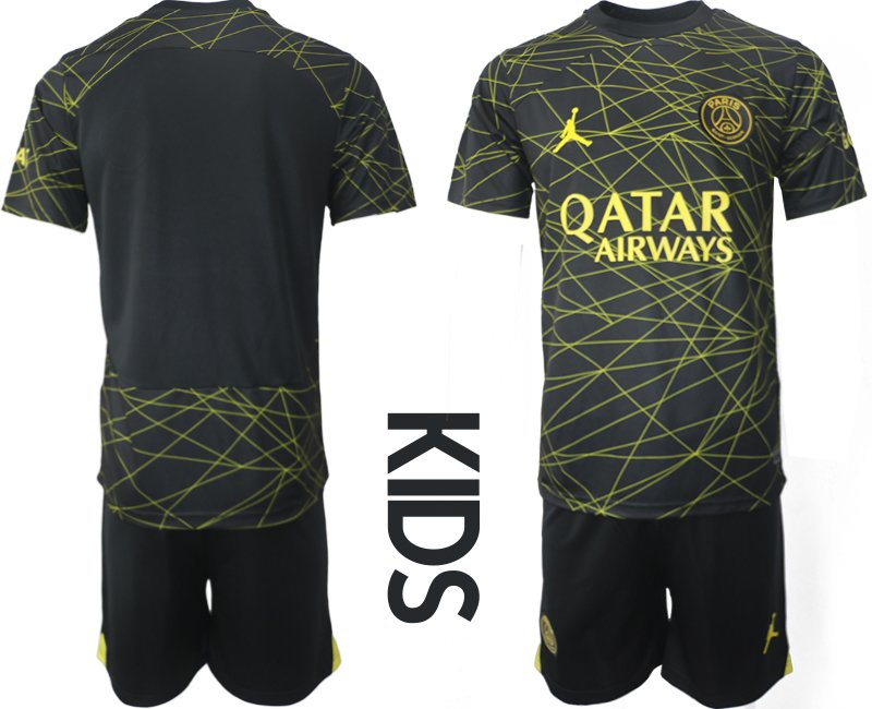 Paris Saint-Germain PSG 4th T-Shirt 2022/23 Kinder Kit Vierte Trikot