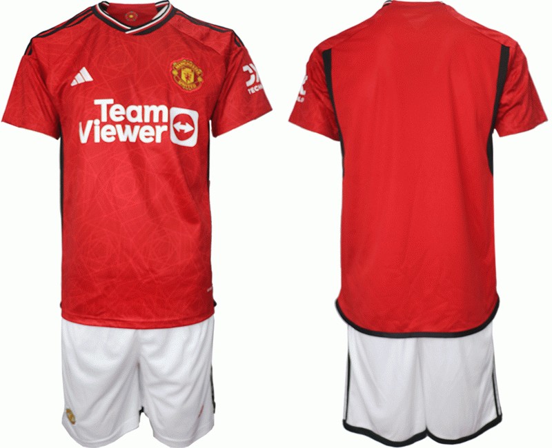 Manchester United Heimtrikot 2023/24 Herren Trikotsatz Kurzarm