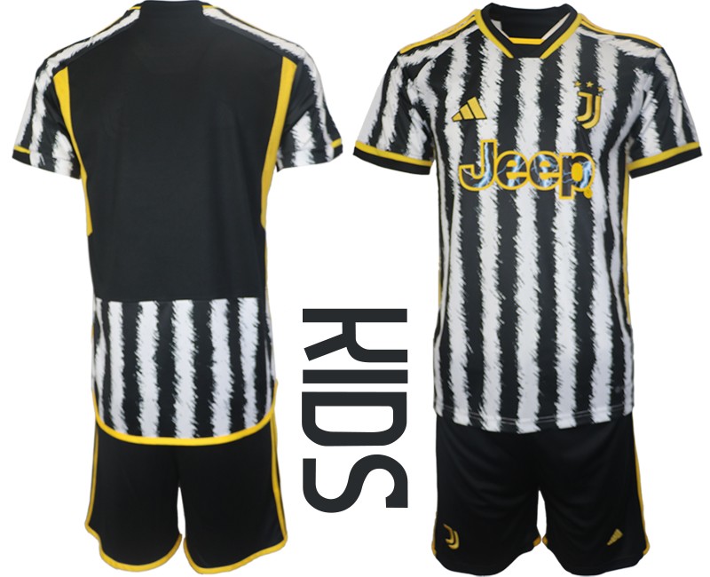 Neu eingetroffen Juventus Heimtrikot 23/24 Kinder Trikotsatz