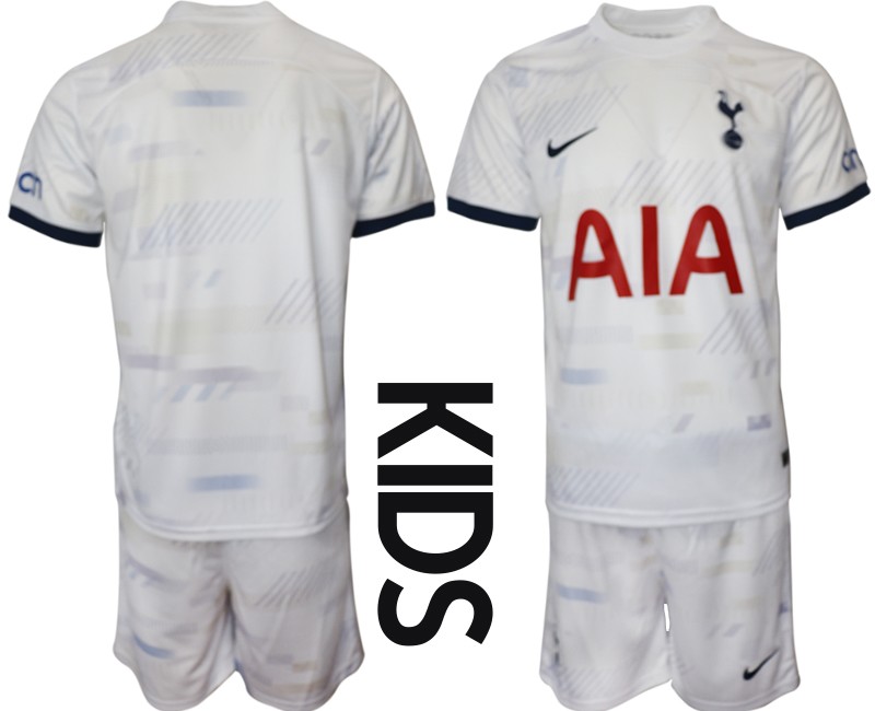 Tottenham Hotspur Kinder Heimtrikots 2023/24 Kurzarm + Kurze Hosen