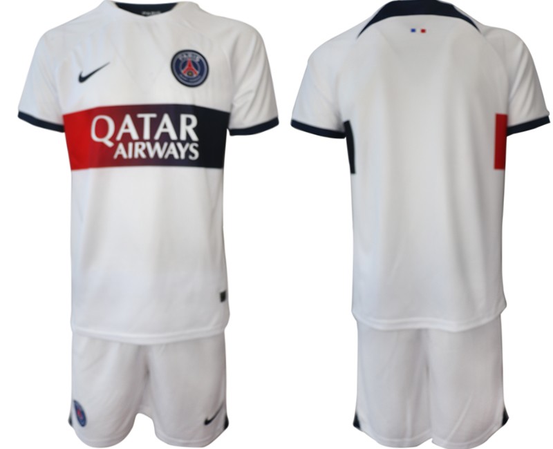 Paris Saint Germain Herren Auswärtstrikot 23/24 Kurzarm + Kurze Hosen