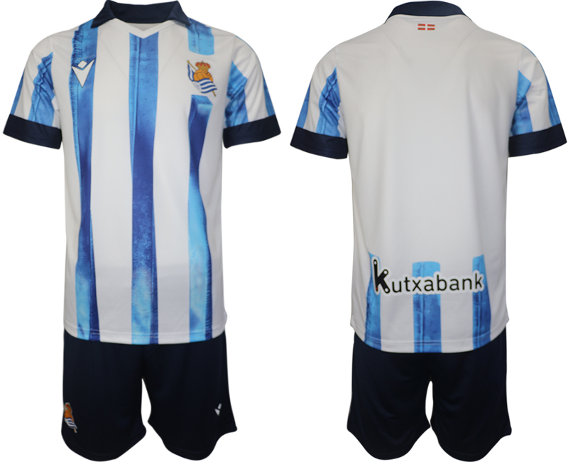 Real Sociedad Heimtrikot 23/24 Kurzarm + Kurze Hosen