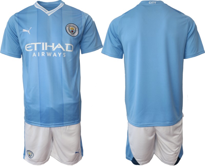 Manchester City Heimtrikot 2023-2024 Trikotsatz Kurzarm